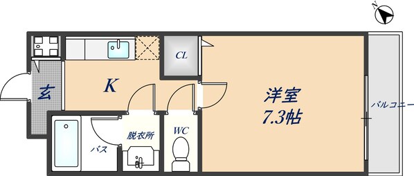 ベルドミール末広Ⅲ番館の物件間取画像